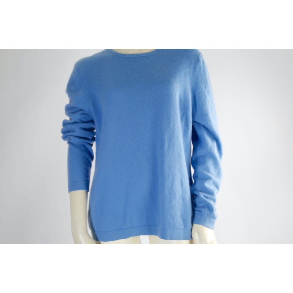 Marshall Field's Cashmere Sweater Size XL Blue Long Sleeve Crew Neck Soft Knit